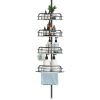Rust-Resistant Corner Shower Caddy For Bathroom 4 Height Adjustable Shelves With Tension Pole Towel Bar Hanging Hook Floor Standing Bath Storage Rack