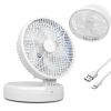 Quiet Table Fan 90° Foldable Desk Fan with 4 Wind Speeds Type-C Rechargeable Wall-Mounted Fan Portable Desktop Fan for Home Bedroom Kitchen Office Out