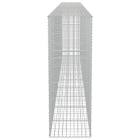 vidaXL Gabion Wall with Covers Galvanised Steel 600x50x150 cm