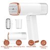 1000W Portable Handheld Clothes Steamer with Brush Foldable Travel Electric Steamer for Garments Clothing Wrinkles Remover 30S Heat Up 120ML Water Tan