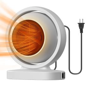 380W Space Heater with 30° Tilting Angle 3S Fast Heating Portable Desktop Electric Heater For Indoor Use With Overheat Protection Tip Over Protection