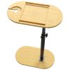 C-Shaped Bathtub Tray Table With Adjustable Height 360° Rotatable Desktop Freestanding Bath Caddy Against Wall Couch Bed Sofa Side Table