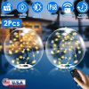 2Pcs Floating Pool Lights 14in Solar Powered Pool Balls IP68 Waterproof Inflatable Pool Decoration Lights with Remote Control 3 Light Modes Timer Adju