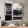 Lockable Jewelry Cabinet Organizer w/ Mirror