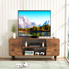 Entertainment Center w/ Storage Cabinets|TV Stand for 55 inch TV