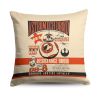 Disney Star Wars Episode 8 Vintage Signage BB8 Throw Pillow 18x18 Inches