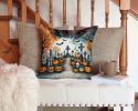 Day of the Dead Spooky Halloween Throw Pillow Machine Washable, Indoor Outdoor Decorative Pillow for Couch, Bed or Patio, 14Hx14W