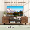 Entertainment Center w/ Storage Cabinets|TV Stand for 55 inch TV