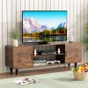 Entertainment Center w/ Storage Cabinets|TV Stand for 55 inch TV