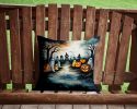 Ghosts Spooky Halloween Throw Pillow Machine Washable, Indoor Outdoor Decorative Pillow for Couch, Bed or Patio, 14Hx14W