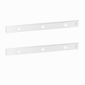 2Pack Rechargeable Cabinet Light Motion Sensor Light Cordless LED Closet Lamp 3 Colors Dimmable Light for Kitchen Cabinet (Option: 40CM_Silver)