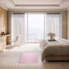 Fluffy Bedroom Rug 4’ x 2.6’ Anti-Skid Shaggy Area Rug Decorative Floor Carpet Mat for Nursery Bedroom Living Room