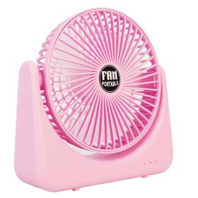 6.5in Desk Fan USB Powered 2 Speeds Table Cooling Fan Tilt Quiet Desktop Fan for Bedroom Office (Option: Pink_2Gear)