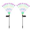 2Pcs Solar Firefly Lights Swaying Decorative Pathway Stake Lamp IP65 Waterproof Landscape Patio Yard Night Light