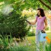 5L/1.32Gallon Battery Operated Water Sprayer Portable Garden Sprayer Electric Sprayer with Rechargeable Handle Telescopic Wand 3 Spray Nozzles Shoulde