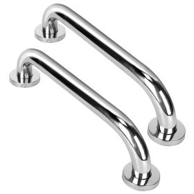 2Pcs Bath Grab Bar 11.8in Sturdy Stainless Steel Shower Safety Handle For Bathtub Toilet Stairway Anti-slip Handrail Balance Bar 220LBS Pull Force (Option: 50cm)