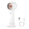 Portable Handheld Fan Rechargeable Pocket Personal Fan Quiet Desk Phone Holder Fan with 3 Speeds Removable Base for Commute Office Outdoor Indoor