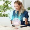 Portable Quiet Clip On Fan With 5 Speeds 3 Brightness 720° Fully Adjustable Angle Type-C Rechargeable Clip Desk Wall Mounted Fan For Camping Office Ho