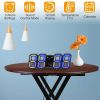 3D LED Digital Wall Clock Sound Control Table Desk Alarm Clock w/ 3 Auto Adjustable Brightness Snooze Date Temperature 12/24Hr Time Display For Office