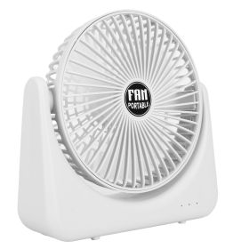 6.5in Desk Fan USB Powered 2 Speeds Table Cooling Fan Tilt Quiet Desktop Fan for Bedroom Office (Option: White_2Gear)