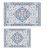 8x10FT Vintage Area Rug Modern Non Slip Carpet Boho Low Pile Soft Rug Waterproof Machine Washable Rug for Living Room Bedroom Kitchen Dining Room Unde