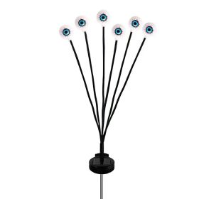 2Packs Solar Scary Eyeballs Lights Outdoor Halloween Decoration Swaying Light Halloween Path Lights Ornaments with Total 12LED IP65 Waterproof for Yar (Option: Purple)