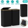2Pcs Collapsible Laundry Hamper with Lid Handle 100L/26.4Gal Capacity Vertical Laundry Basket Foldable Bamboo Basket Dirty Clothes Organizer with Inne