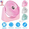 6.5in Desk Fan USB Powered 2 Speeds Table Cooling Fan Tilt Quiet Desktop Fan for Bedroom Office